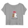 Love in the Air Romantic Cats Crop Top