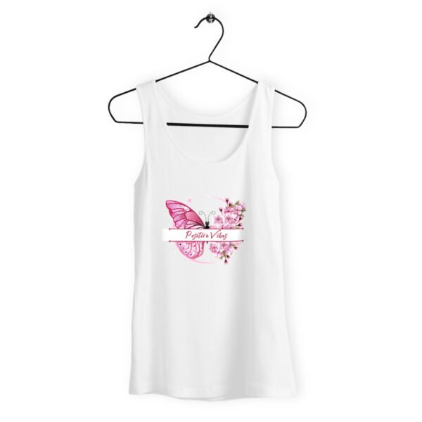 Positive Vibes  Butterfly Print Loose fitting women's tank top